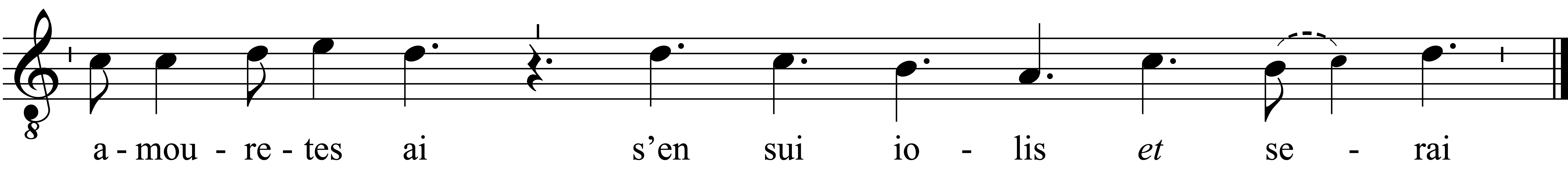 Refrain musical notation